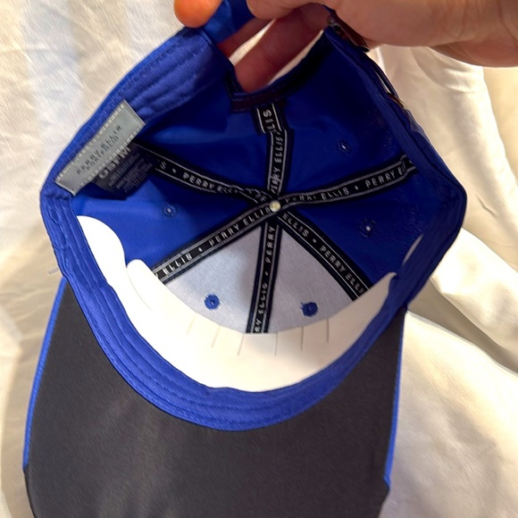 Men’s Perry Ellis Portfolio Snapback Hat Cap Sodalite Blue NEW - Picture 5 of 6
